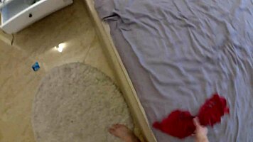 Pov blowjob and intense sex with shy russian tattooed skinny teen 18+ in red lingerie