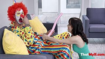 brunette milf alana cruise fucks a fat clown for halloween fun