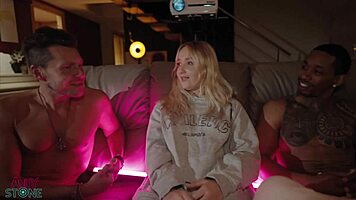 French Teen 18+ Goes Wild with Interracial Double Penetration