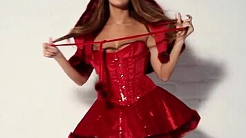 Little Red Riding Hood Leanna Decker Strips Huge Natural Boobs