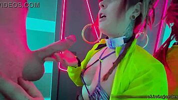 Public Sloppy Deepthroat in a Rave Bathroom