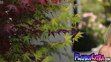 blonde bombshell sky wonderland teases her perfect slender curves