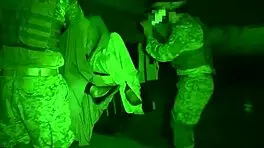 Arab marine sneaking in the base