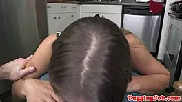 Real Teen 18+ Teases with POV Handjob Until Cumshot