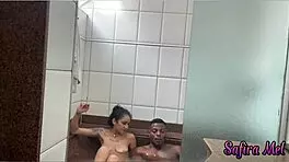 Young Latina Teen Amateur Engages In Interracial Bathroom Encounter With Detailed Oral And Anal Actions