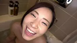 Homemade japanese teen in uniform has sex in pool with cute ass.