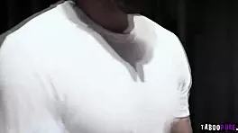 Strangers engage in taboo fucking and blowjob in prison cell with blonde teen 18+