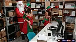 Santa Fucks Two Cute Shoplifter Teen 18+S In Reality Doggystyle