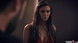 Petite Teen Sucks And Fucks Freak Client Next To His Wife