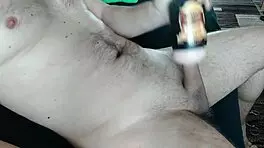 Tight Pussy Grip Causes Intense Cumshot from Monster Cock in Close-Up View