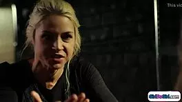 Agent dominates busty latin prostitute, making her squirt with oral