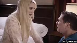 Uncle convinces stepteen to deepthroat cock