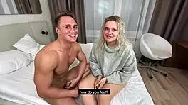 He fucked his stepsister on the parents bed with anal and oral