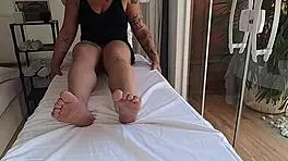 Check out this real tantric massage where the therapist touches her big ass!