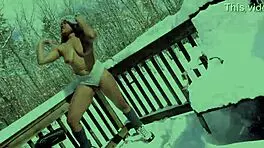 Nina sucks dick in snow!