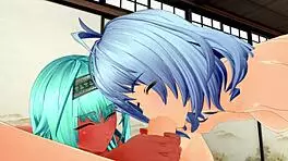 Secrossphere Features Harem and Blue-Haired Girl in 3D Hentai Sex Scene