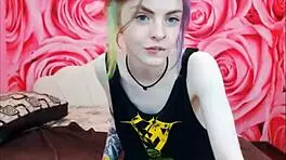 Cute Tattooed Teen 18+ Showing Off on Webcam