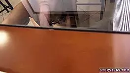 petite teen in casting sucks stepbro's banana like it's real