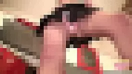 Giving you an upskirt peek while tidying