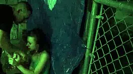 Small tits teen amateur explores rough outdoor public bondage with Anya