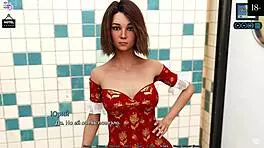 sunshine love plays anime game in underwear