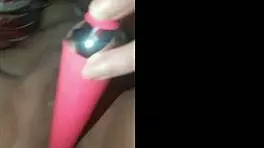 sexy girl in cosplay costume with big ass and toys