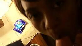 uhh, my ebony gf givin' me interracial bj... so good, ya know!