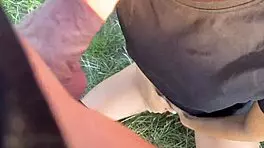 Hey, wanna see me fucking my young 18+ girlfriend outdoors?