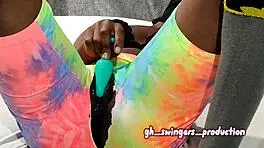 I caught my horny girlfriend with her toy and joined in