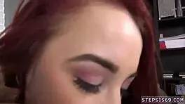 Taboo teen pussy fucked hard in threesome