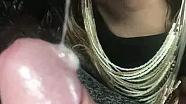 Amateur teen gives public blowjob outdoors