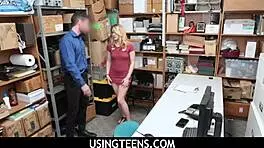 Teen 18+ Taylor Blake Fucked by Officer in Garage for Freedom