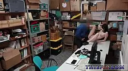 amateur teen 18+ got caught with her ass fucked outdoors by the store owner