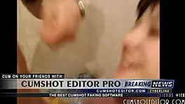 Wow, this young brunette amateur deepthroats big cocks on webcam! 😍