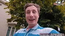 tattooed curvy german teen with big tits and ass picked up on street for fucking