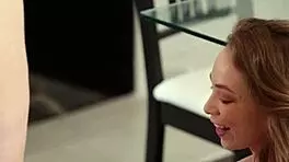 Busty Lesbian Strapon Ramming with Redhead and Petite Teen 😈