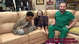 Naughty nurse Aria Nicole submits intensely to doctor's sexual desires after patients leave