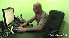 hey, watch this tight teen 18+ babe get a big facial on her small tits 😏