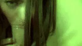 busty teen brunette enjoys blowjob and titty fucking