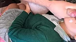 latina teen blowjob before school, loves cum 😋