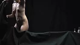 Taboo hairy pussy fetish with Mormon teen using toys for masturbation