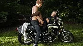 Fucking Outdoors With Stranger On Motorbike