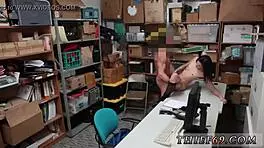 teen girl explores first time sex with two girls as a suspect in police uniform