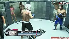 Check out this blonde slut fucking in a boxing ring for the contest! 😈💥