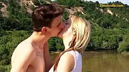 Young Blonde Couple Shares Loving Moments In Their 18-19 Year Relationship