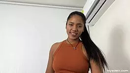 Hey, that cute ebony model rides big black cock hard! 😏