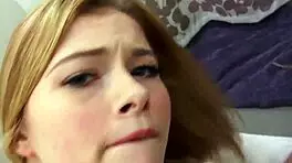 Petite Teen 18+ Rides Stepbrother In Cowgirl, Giving Blowjob During Hardcore Sex.