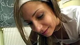 Wet Student Spreads Legs