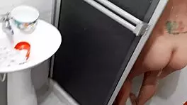 spying on stepsister's big latina ass in shower