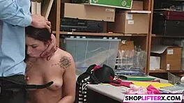 Teen pays for theft with her pussy to burglar